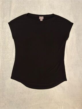 Chico’s Black Short Sleeve Crewneck Top